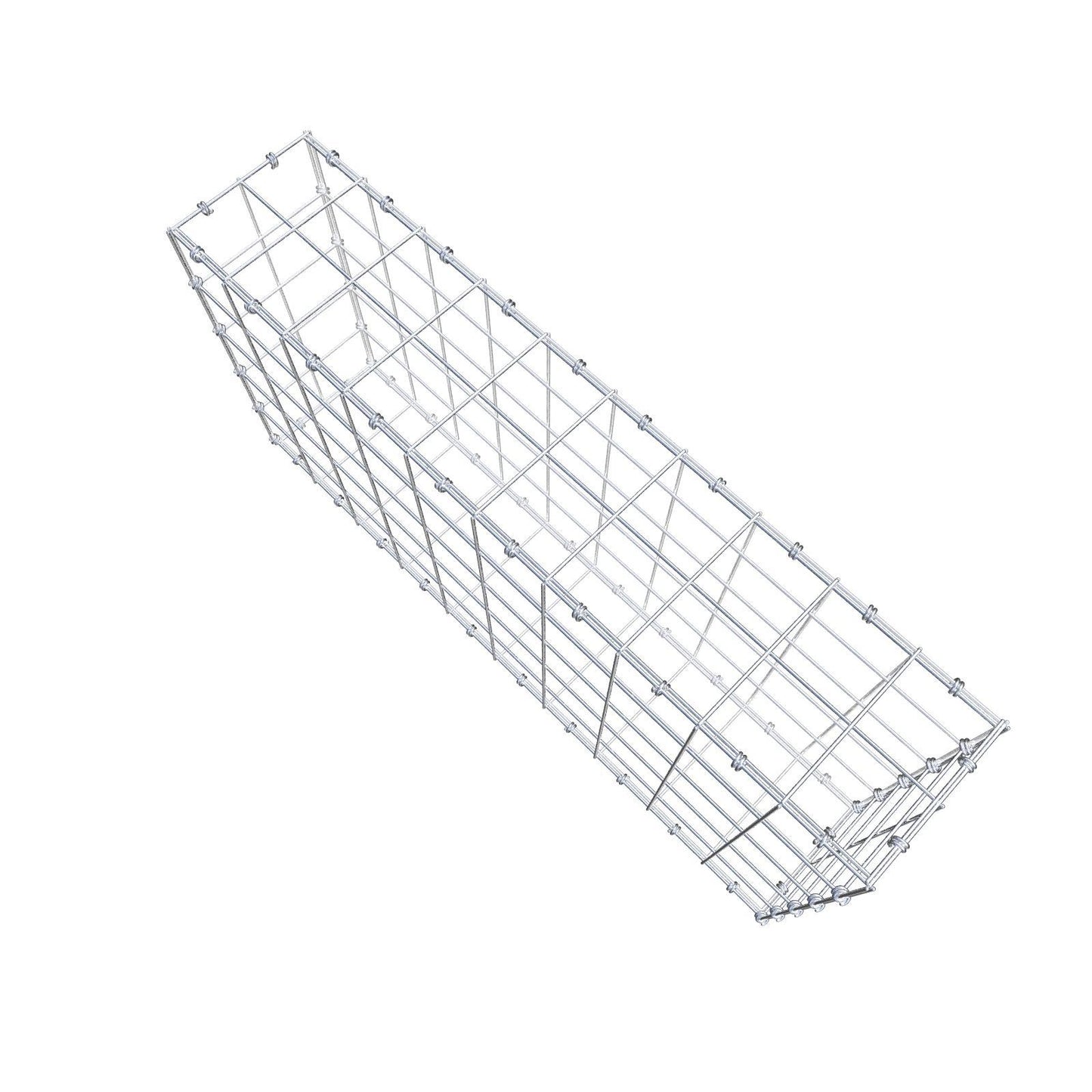 Gabbione 100 cm x 50 cm x 20 cm (L x H x P), maglia 10 x 10 cm, anello a spirale