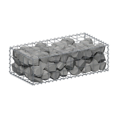 Gabião 100 cm x 30 cm x 50 cm (C x A x P), malhagem 10 cm x 10 cm, espiral
