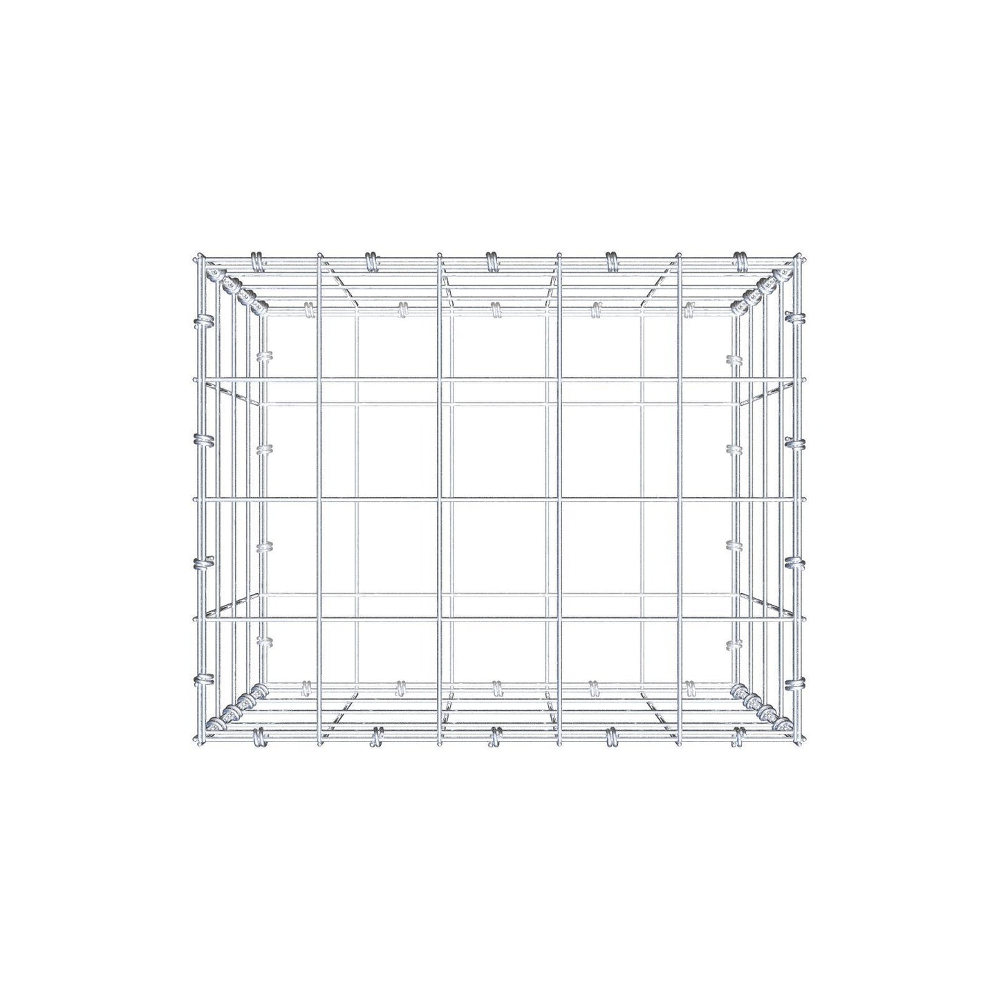 Gabion 50 cm x 40 cm x 40 cm (L x H x D), maskestørrelse 10 x 10 cm, spiralring