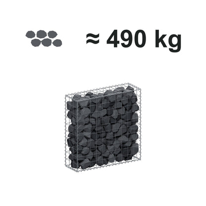 Gabion 100 cm x 100 cm x 30 cm (L x H x D), maskstorlek 10 cm x 10 cm, spiral