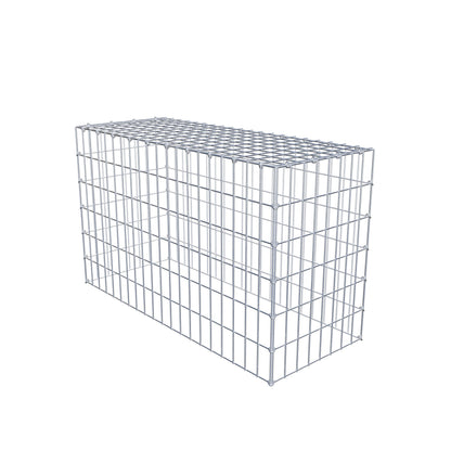 Typ 3 påbyggnadsgabion 100 cm x 60 cm x 40 cm (L x H x D), maskstorlek 5 cm x 10 cm, C-ring