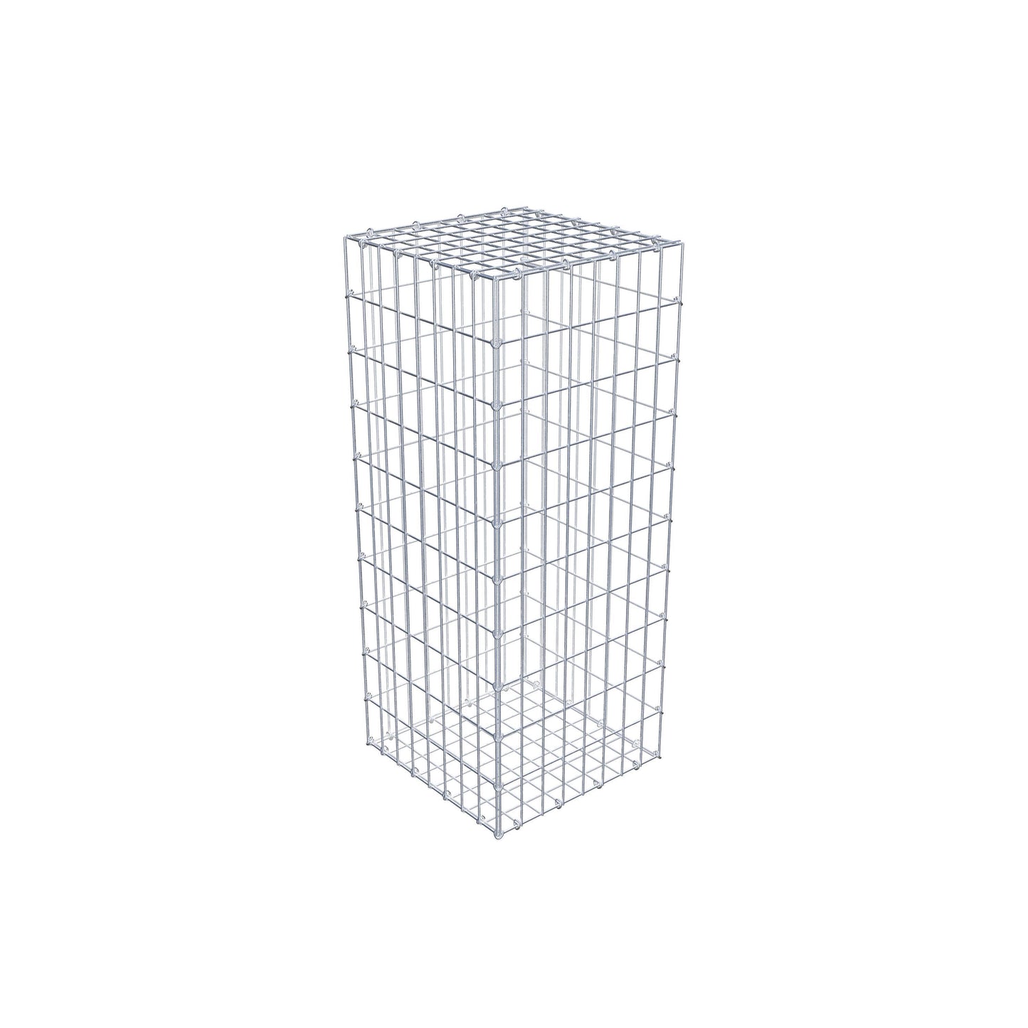 Gabião 100 cm x 40 cm x 40 cm (C x A x P), malhagem 5 cm x 10 cm, anel C