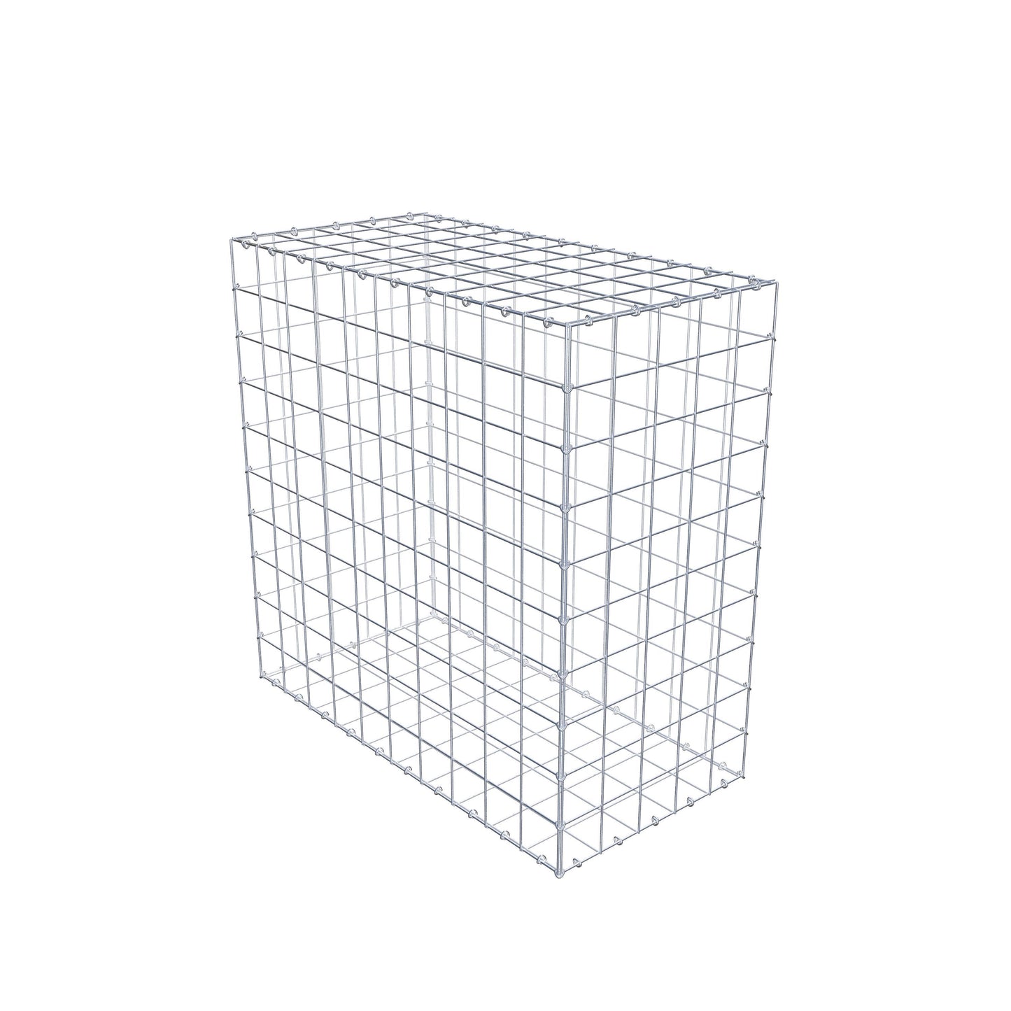 Gabione 100 cm x 100 cm x 50 cm (L x H x T), Maschenweite 10 cm x 10 cm, C-Ring