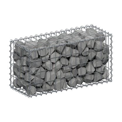 Gabião 80 cm x 40 cm x 30 cm (C x A x P), malhagem 5 cm x 10 cm, espiral