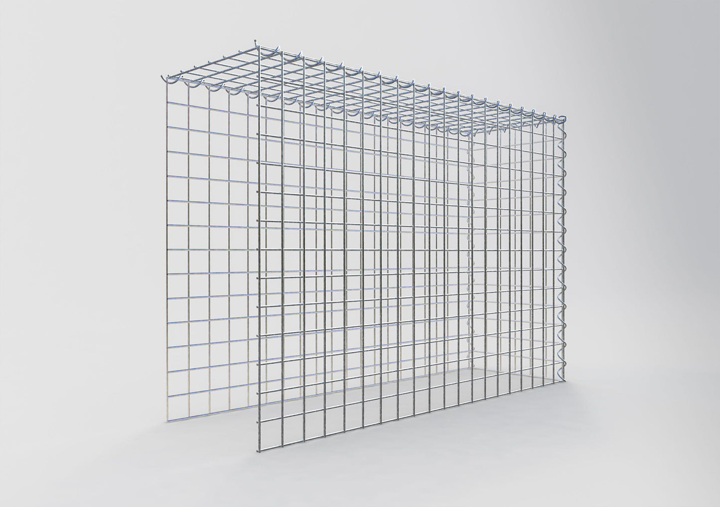 Gabion rapporté type 4 100 cm x 70 cm x 30 cm (L x H x P), mailles 5 cm x 5 cm, spirale