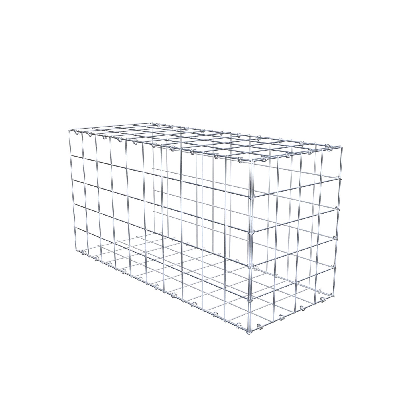 Mounted gabion type 2 100 cm x 50 cm x 40 cm (L x H x D), mesh size 10 cm x 10 cm, C-ring