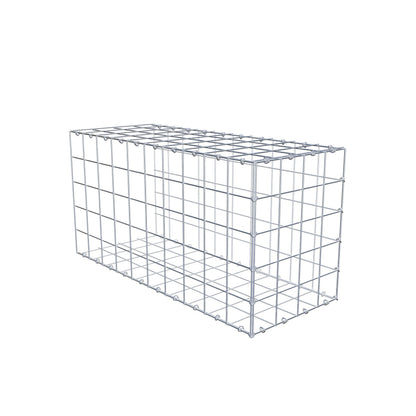 Mounted gabion type 2 100 cm x 50 cm x 40 cm (L x H x D), mesh size 10 cm x 10 cm, C-ring