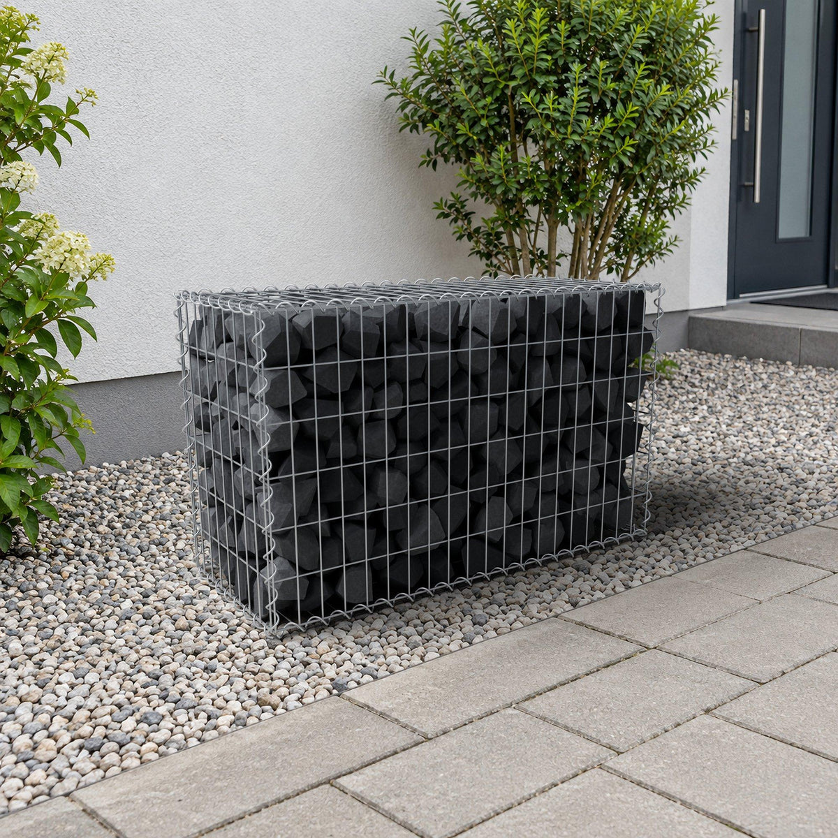 Gabião 100 cm x 60 cm x 40 cm (C x A x P), malhagem 5 cm x 10 cm, espiral
