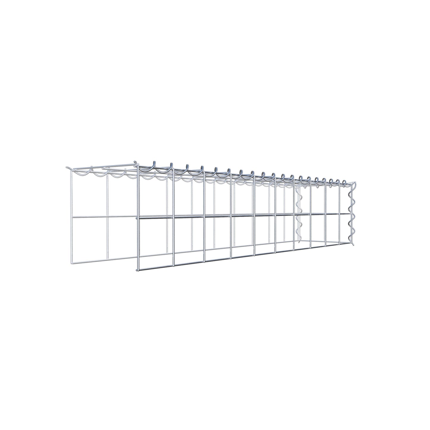 Gabião tipo 4 100 cm x 20 cm x 20 cm (C x A x P), malhagem 10 cm x 10 cm, espiral