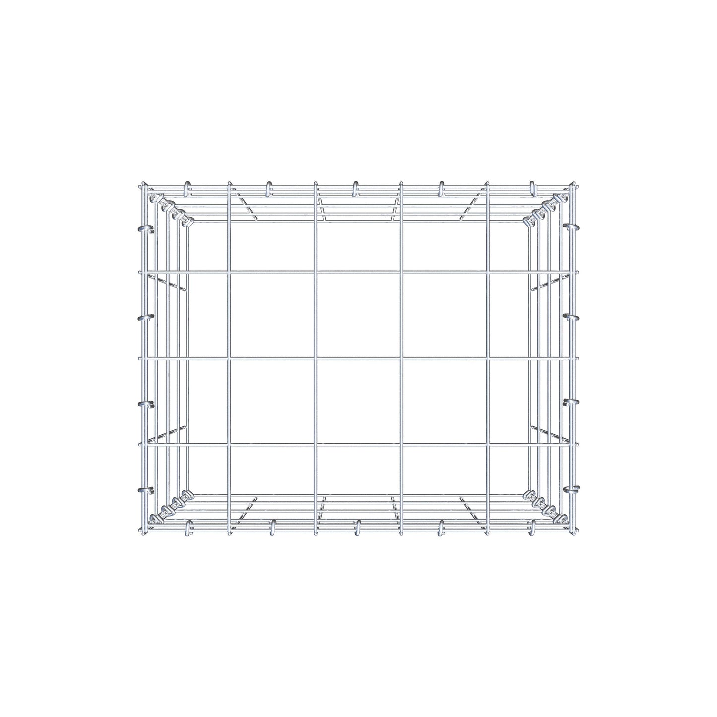 Mounted gabion type 3 50 cm x 40 cm x 40 cm (L x H x D), mesh size 10 cm x 10 cm, C-ring