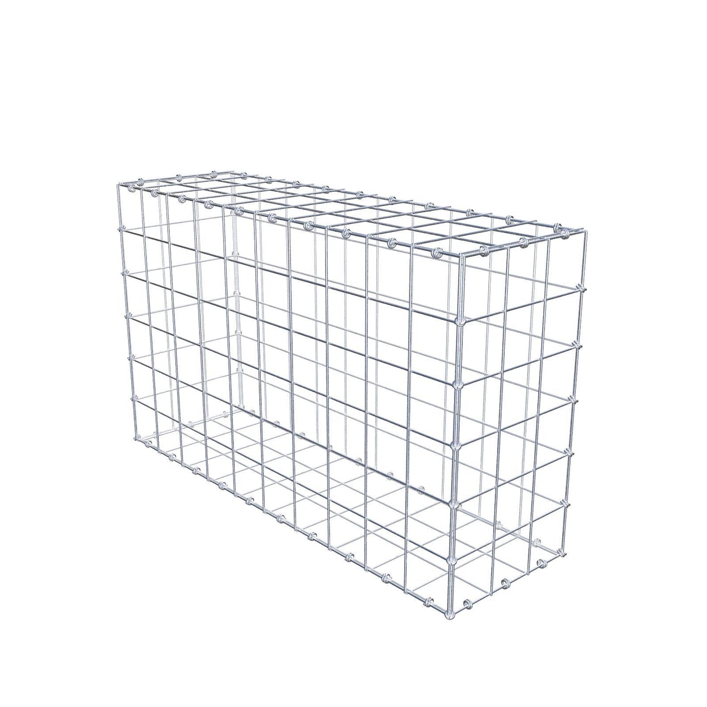 Gabion 100 cm x 60 cm x 30 cm (L x H x D), maskstorlek 10 x 10 cm, spiralring