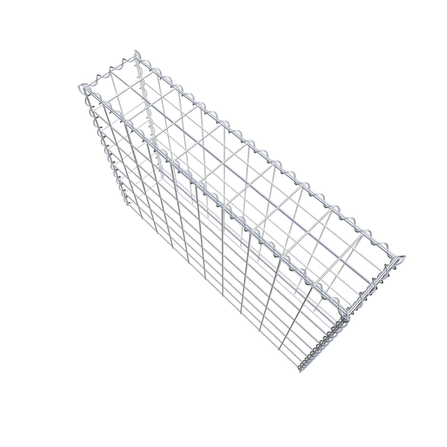 Opvokset gabion type 3 100 cm x 70 cm x 20 cm (L x H x D), maskestørrelse 10 cm x 10 cm, spiral