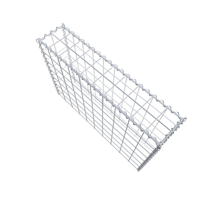 Opvokset gabion type 3 100 cm x 70 cm x 20 cm (L x H x D), maskestørrelse 10 cm x 10 cm, spiral