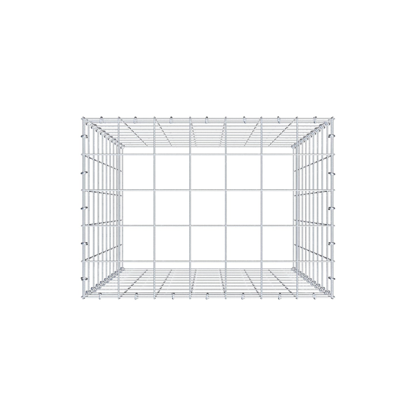 Type 3 oplegkorf 100 cm x 70 cm x 50 cm (L x H x D), maaswijdte 10 cm x 10 cm, C-ring