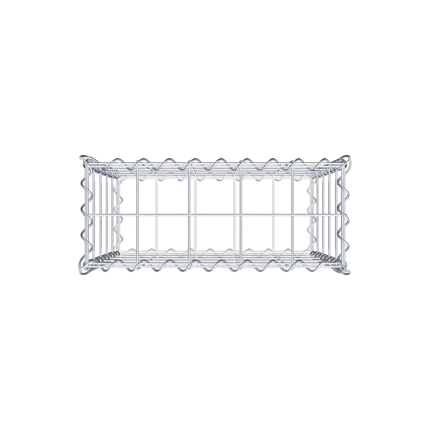 Gabione 50 cm x 50 cm x 20 cm (L x H x T), Maschenweite 10 cm x 10 cm, Spirale