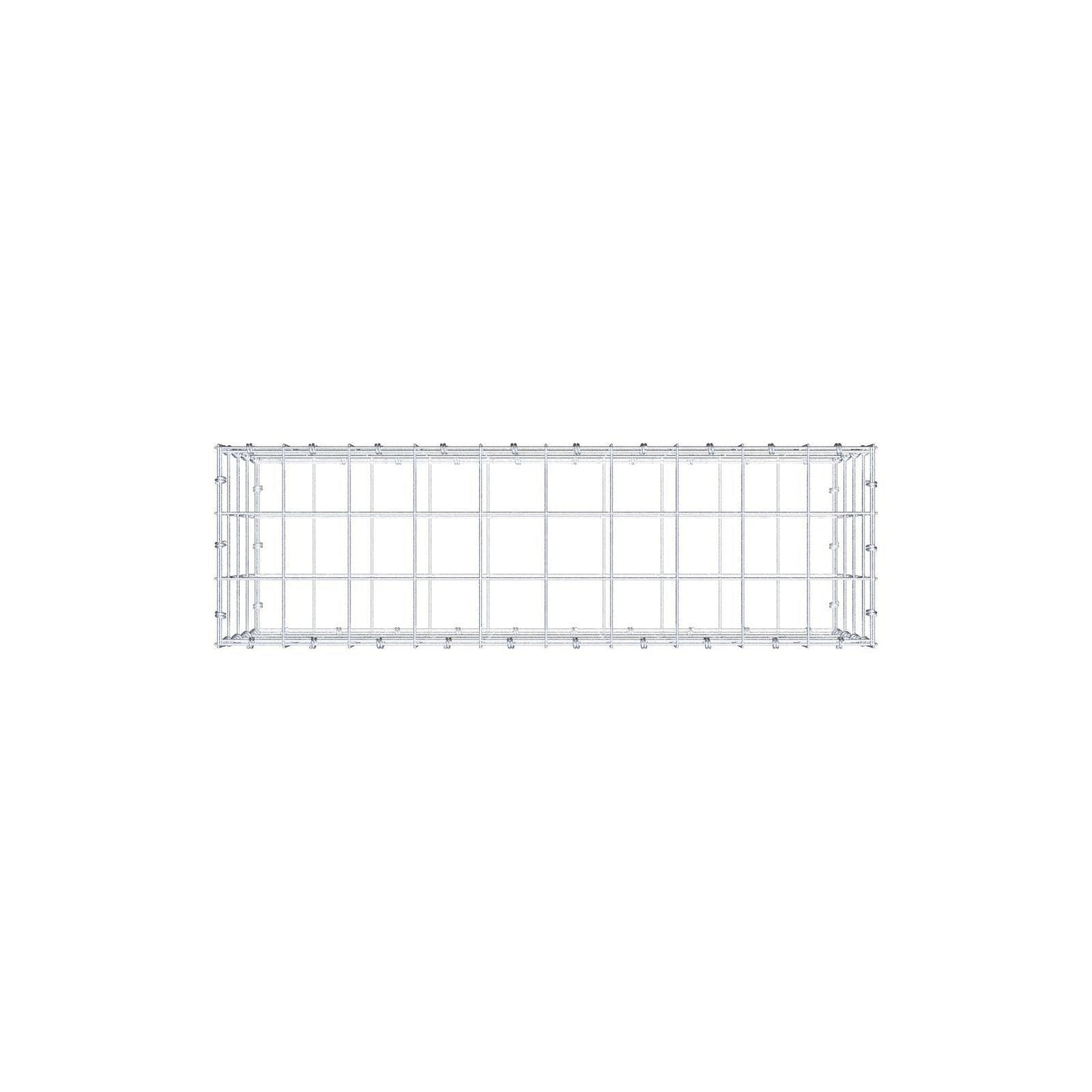 Gabion 100 cm x 40 cm x 30 cm (L x H x D), maskestørrelse 10 x 10 cm, spiralring