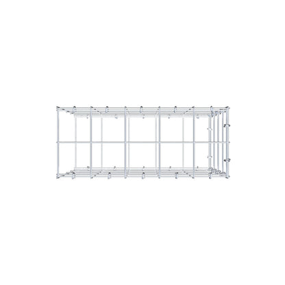 Typ 2 påbyggnadsgabion 50 cm x 40 cm x 20 cm (L x H x D), maskstorlek 10 cm x 10 cm, C-ring