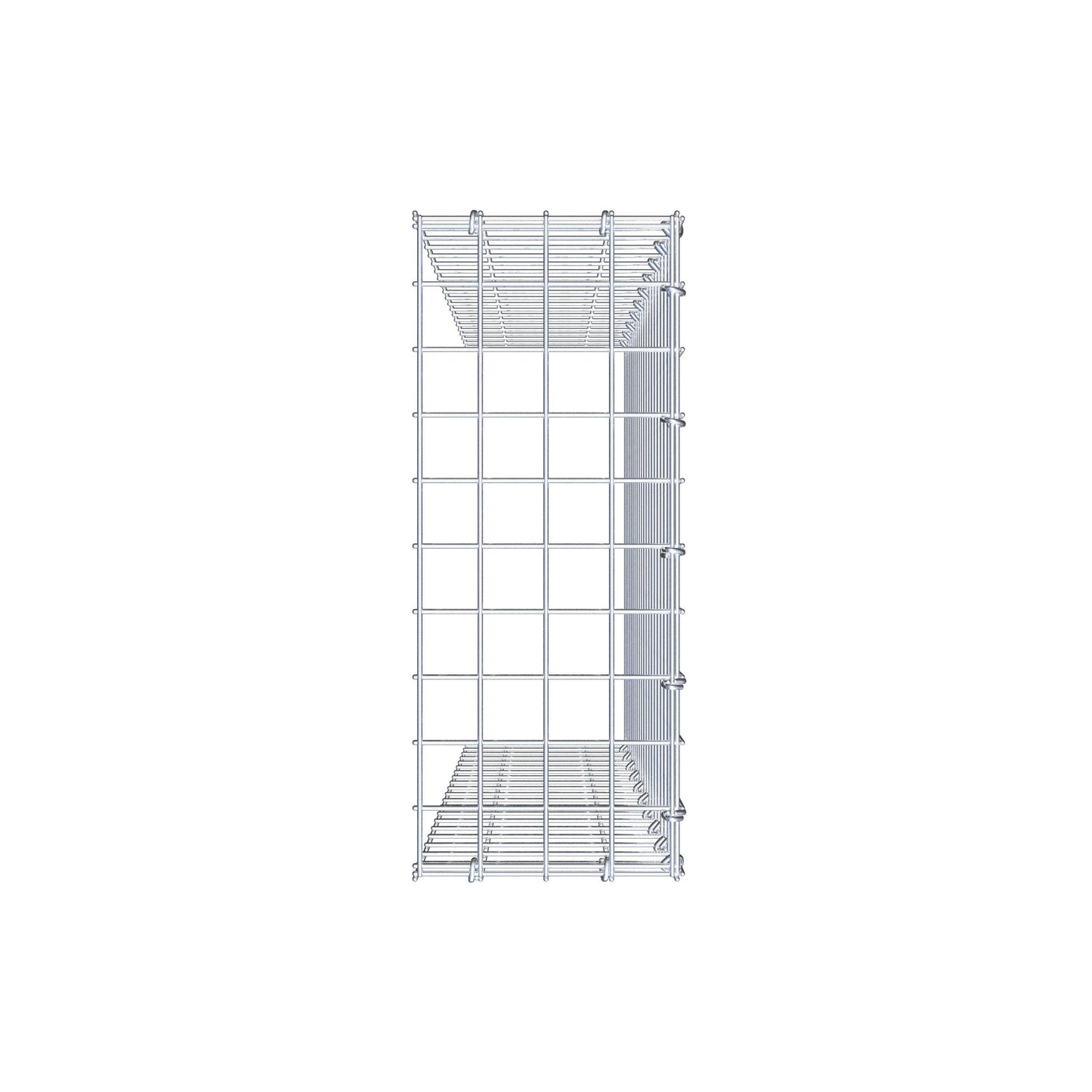 Gavión complementario de tipo 4 100 cm x 20 cm x 50 cm (L x A x P), malla 5 cm x 5 cm, anillo en C