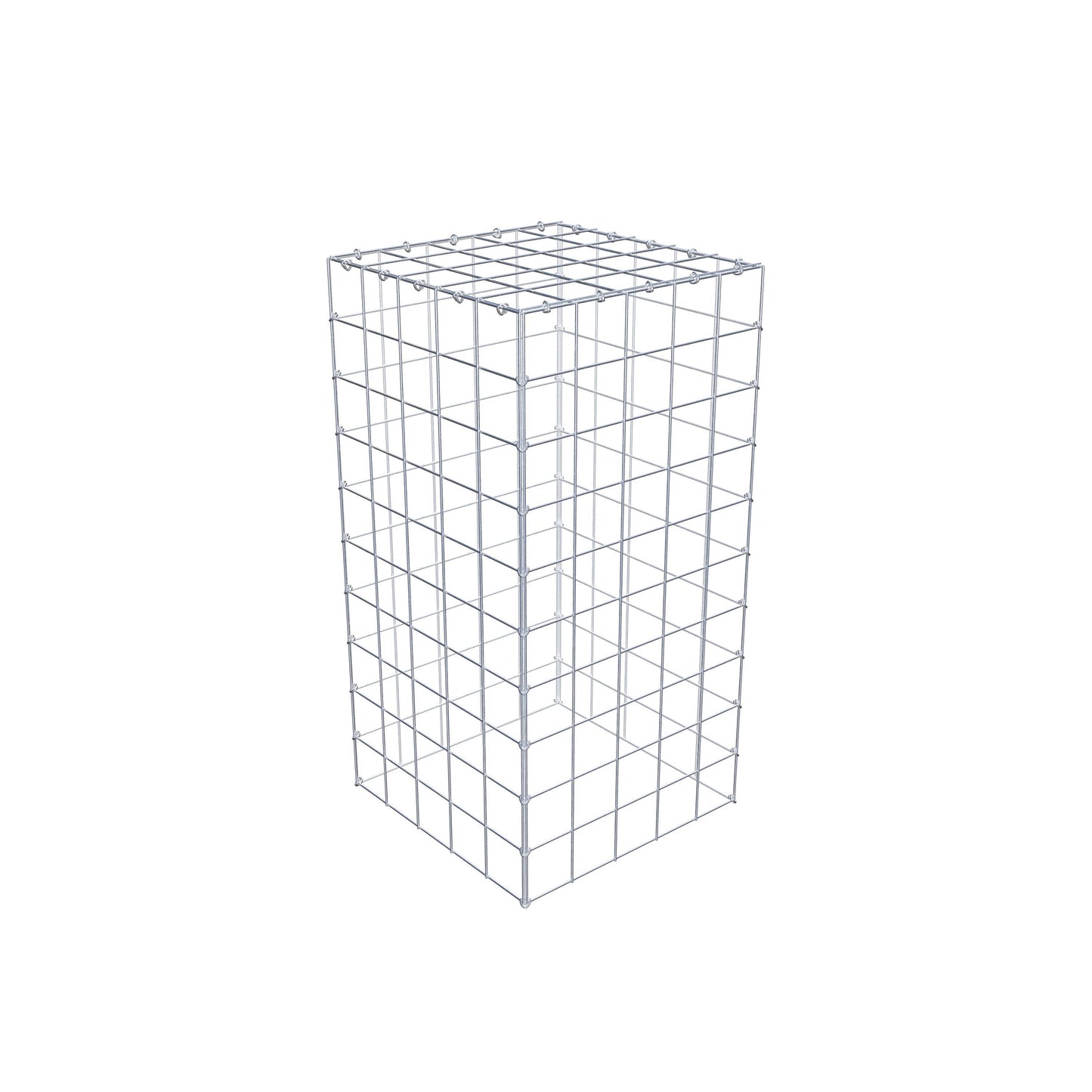 Mounted gabion type 3 100 cm x 50 cm x 50 cm (L x H x D), mesh size 10 cm x 10 cm, C-ring