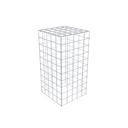 Mounted gabion type 3 100 cm x 50 cm x 50 cm (L x H x D), mesh size 10 cm x 10 cm, C-ring