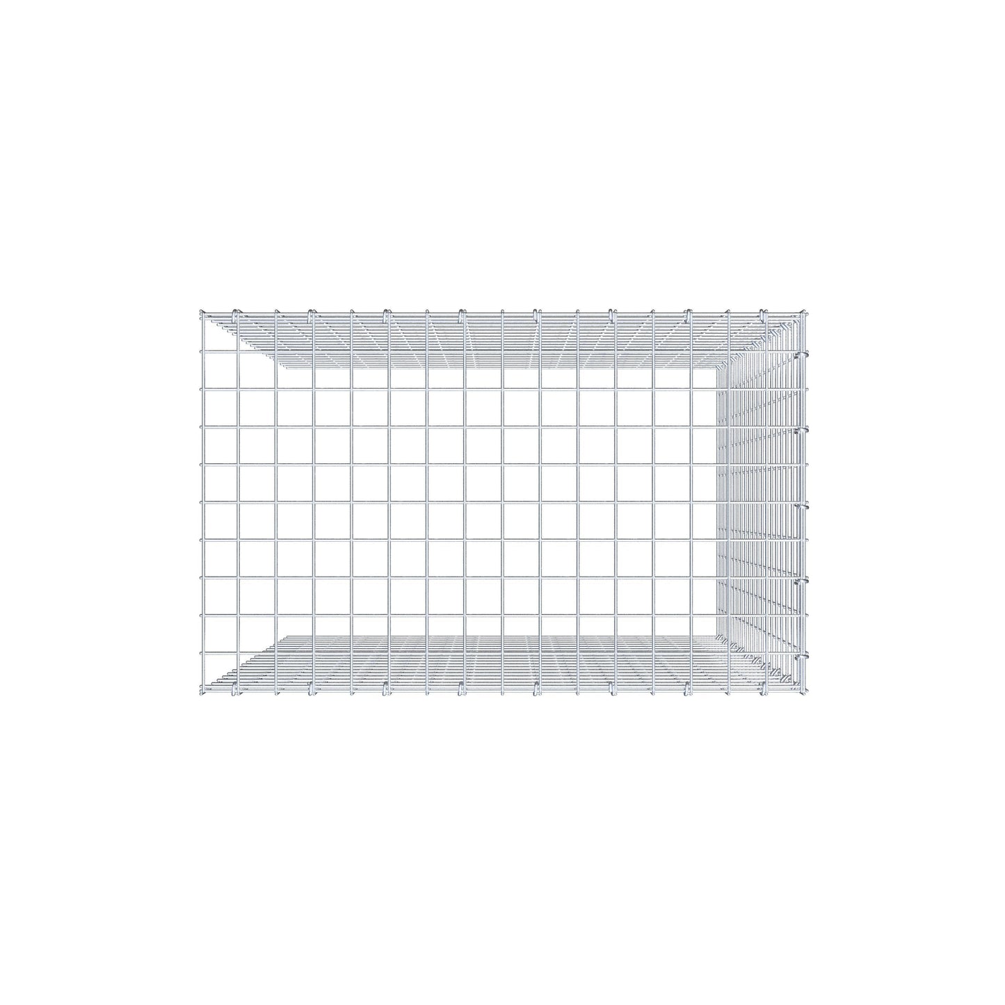 Gavión adicional tipo 4 100 cm x 80 cm x 50 cm (L x A x P), malla 5 cm x 5 cm, anillo en C