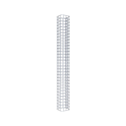 Colonne de gabion carrée 17 cm x 17 cm, 160 cm de hauteur, MW 5 cm x 5 cm