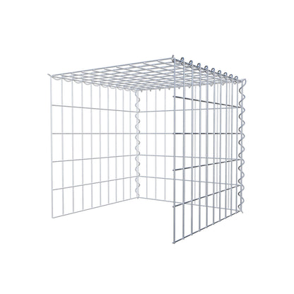 Gabião tipo 4 50 cm x 50 cm x 50 cm (C x A x P), malhagem 5 cm x 10 cm, espiral