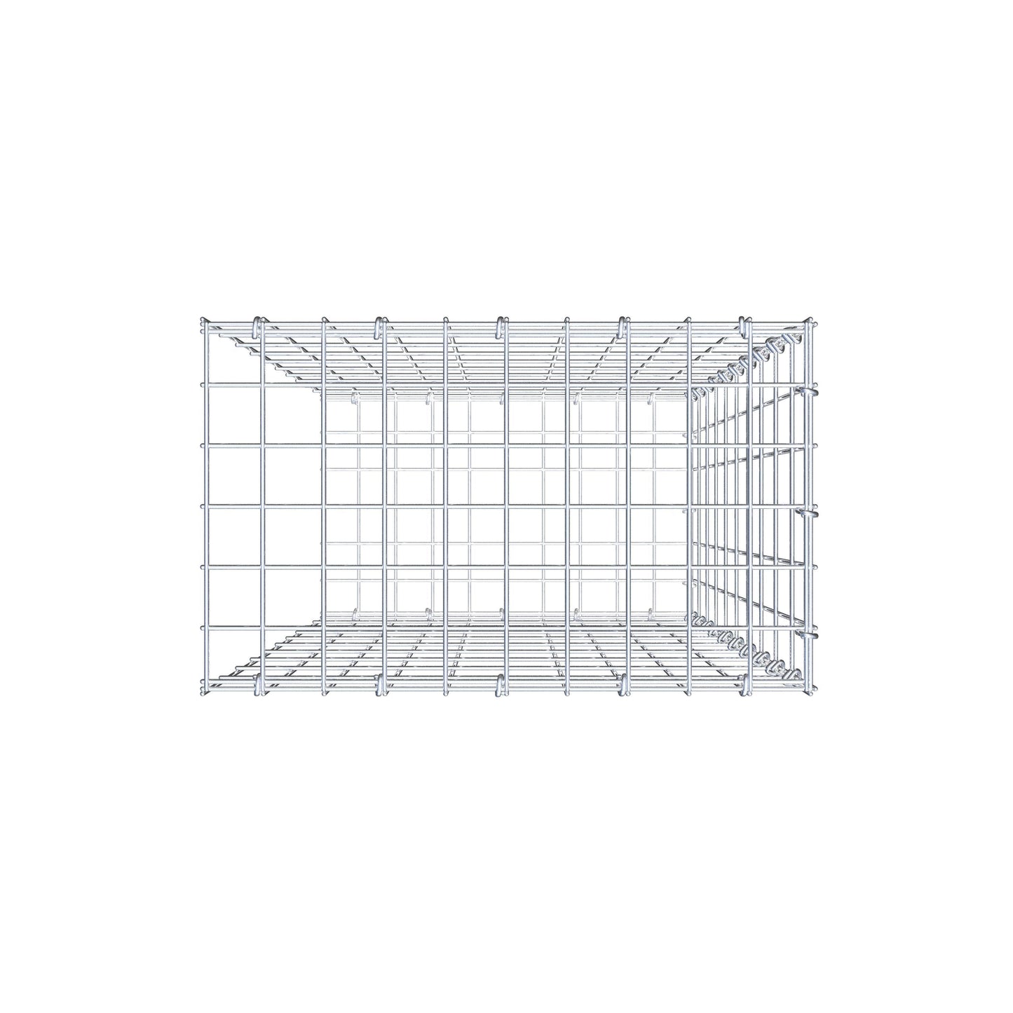 Pila adicional tipo 2 100 cm x 50 cm x 30 cm, malla 5 cm x 10 cm, anillo en C