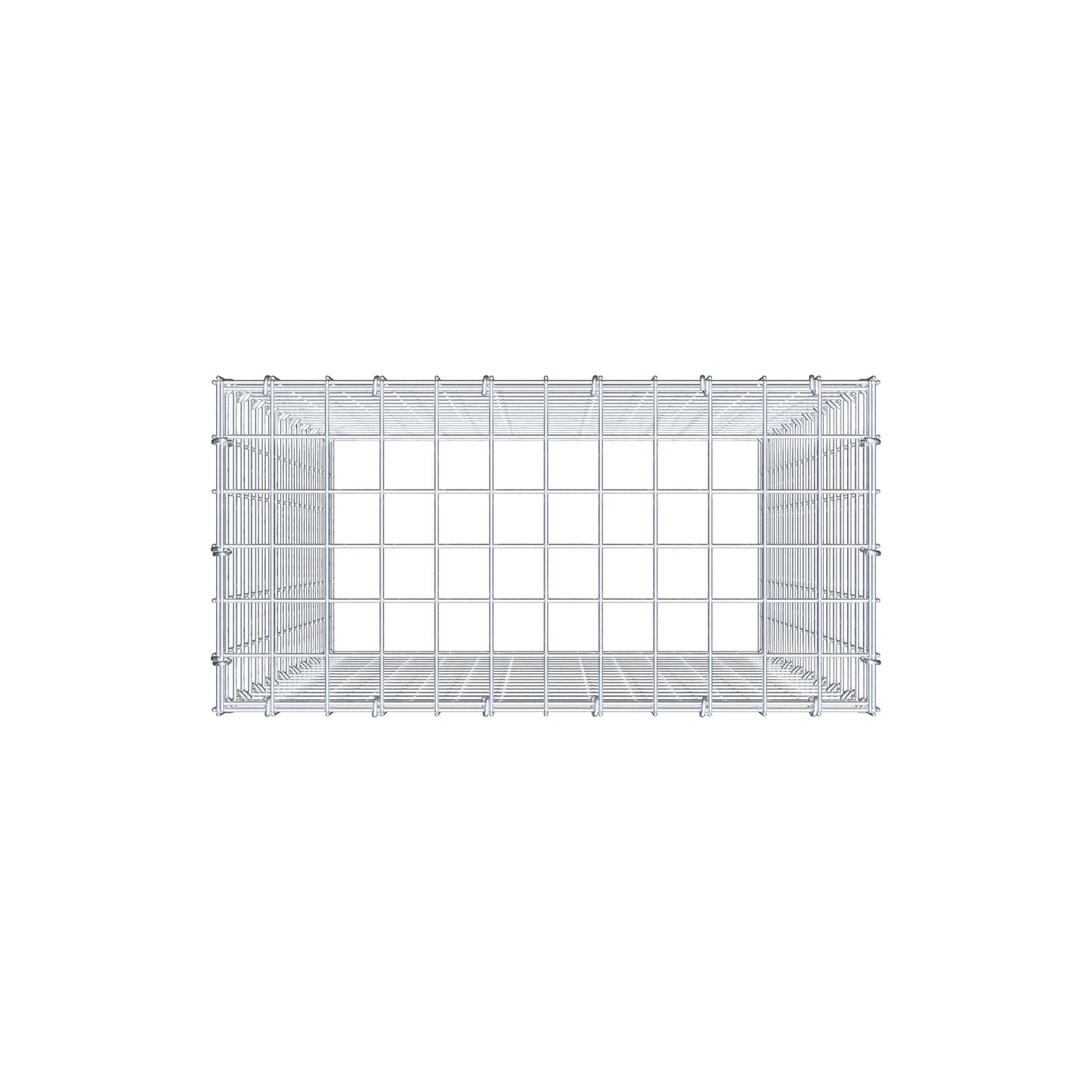 Anbaugabione Typ 3 100 cm x 60 cm x 30 cm (L x H x T), Maschenweite 5 cm x 5 cm, C-Ring