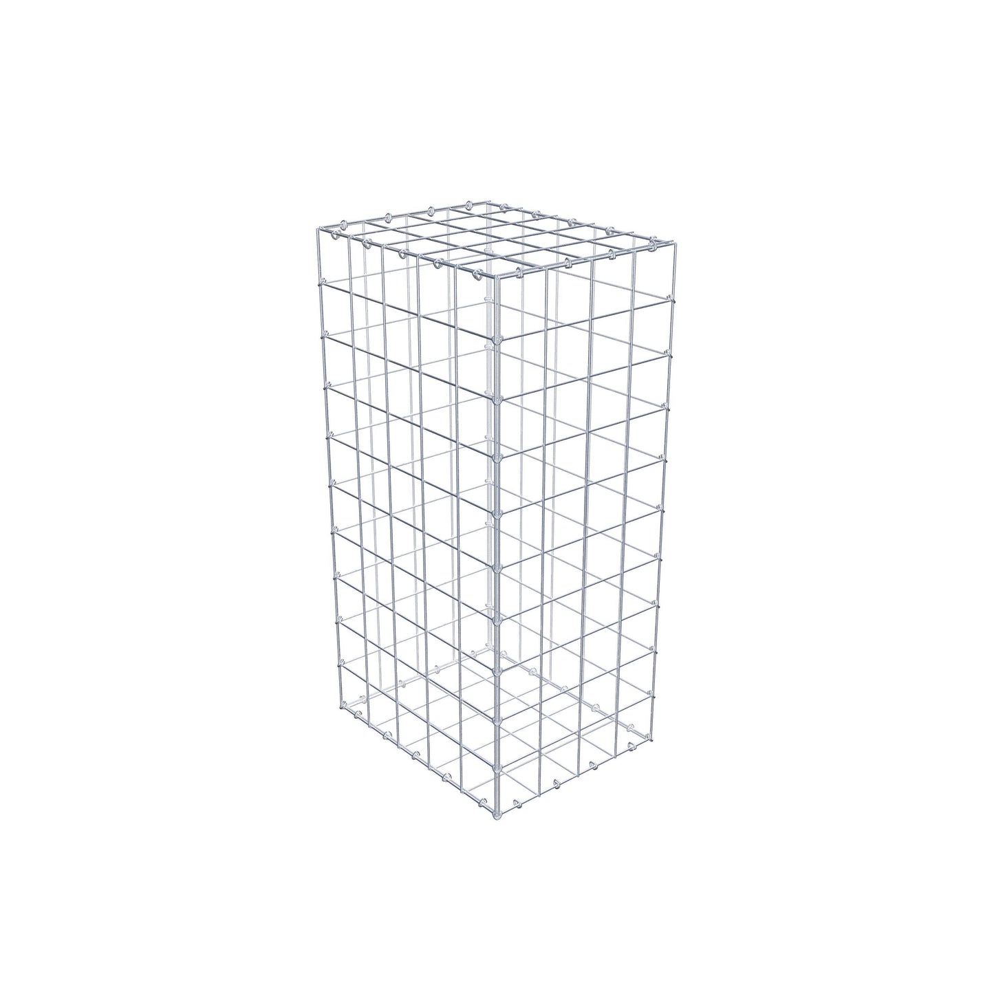 Gabião 100 cm x 50 cm x 40 cm (C x A x P), malhagem 10 cm x 10 cm, anel C