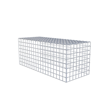 Mounted gabion type 4 100 cm x 40 cm x 40 cm (L x H x D), mesh size 5 cm x 5 cm, C-ring