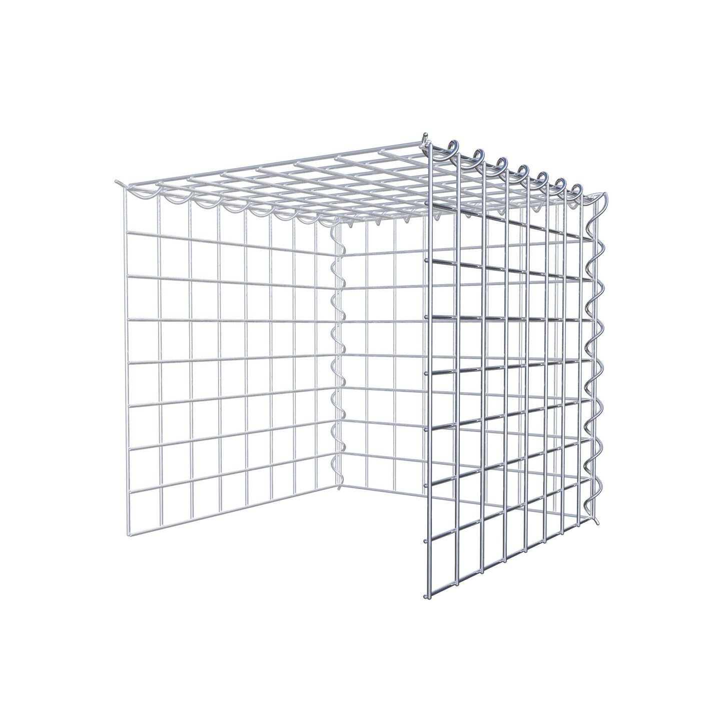 Grown-on gabion type 4 40 cm x 40 cm x 40 cm (L x H x D), mesh size 5 cm x 5 cm, spiral