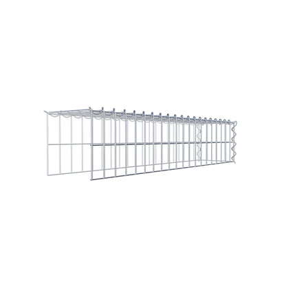 Gavión complementario tipo 4 100 cm x 20 cm x 20 cm (L x A x P), malla 5 cm x 10 cm, espiral