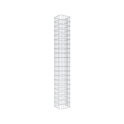 Coluna de gabião quadrada 27 cm x 27 cm, 200 cm de altura, PM 5 cm x 10 cm