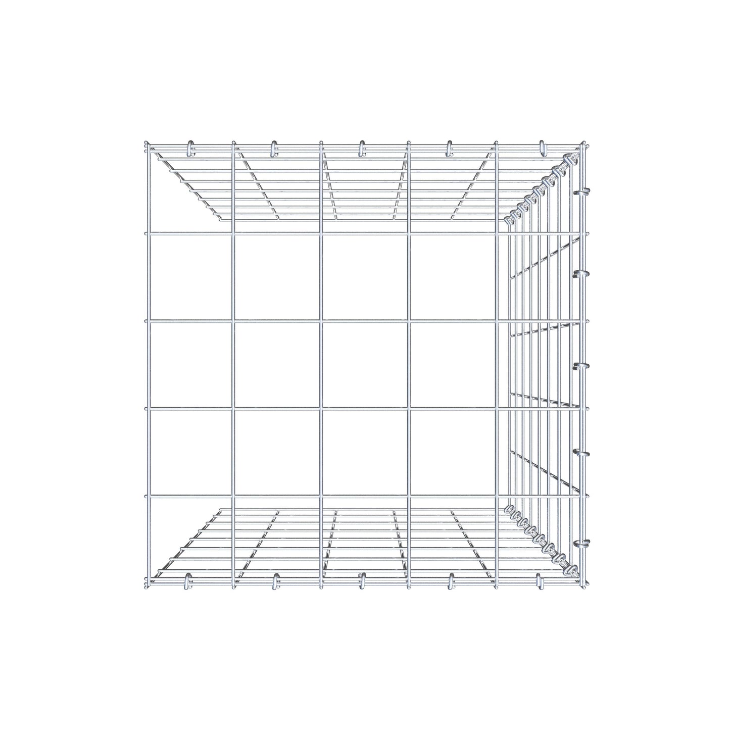 Gabião Tipo 4 80 cm x 50 cm x 50 cm (C x A x P), malhagem 10 cm x 10 cm, anel C