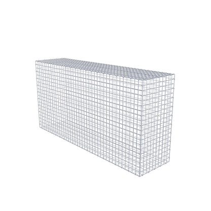 Gavión 200 cm x 100 cm x 50 cm (L x A x P), malla 5 cm x 5 cm, anillo en C