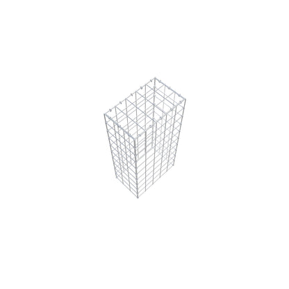 Typ 3 påbyggnadsgabion 100 cm x 30 cm x 50 cm (L x H x D), maskstorlek 10 cm x 10 cm, C-ring