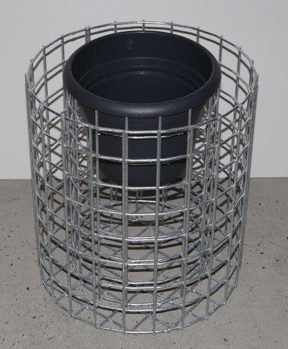 Flower column height 42 cm round, diameter 37 cm, MW 5 x 5 cm, hot-dip galvanized including pot