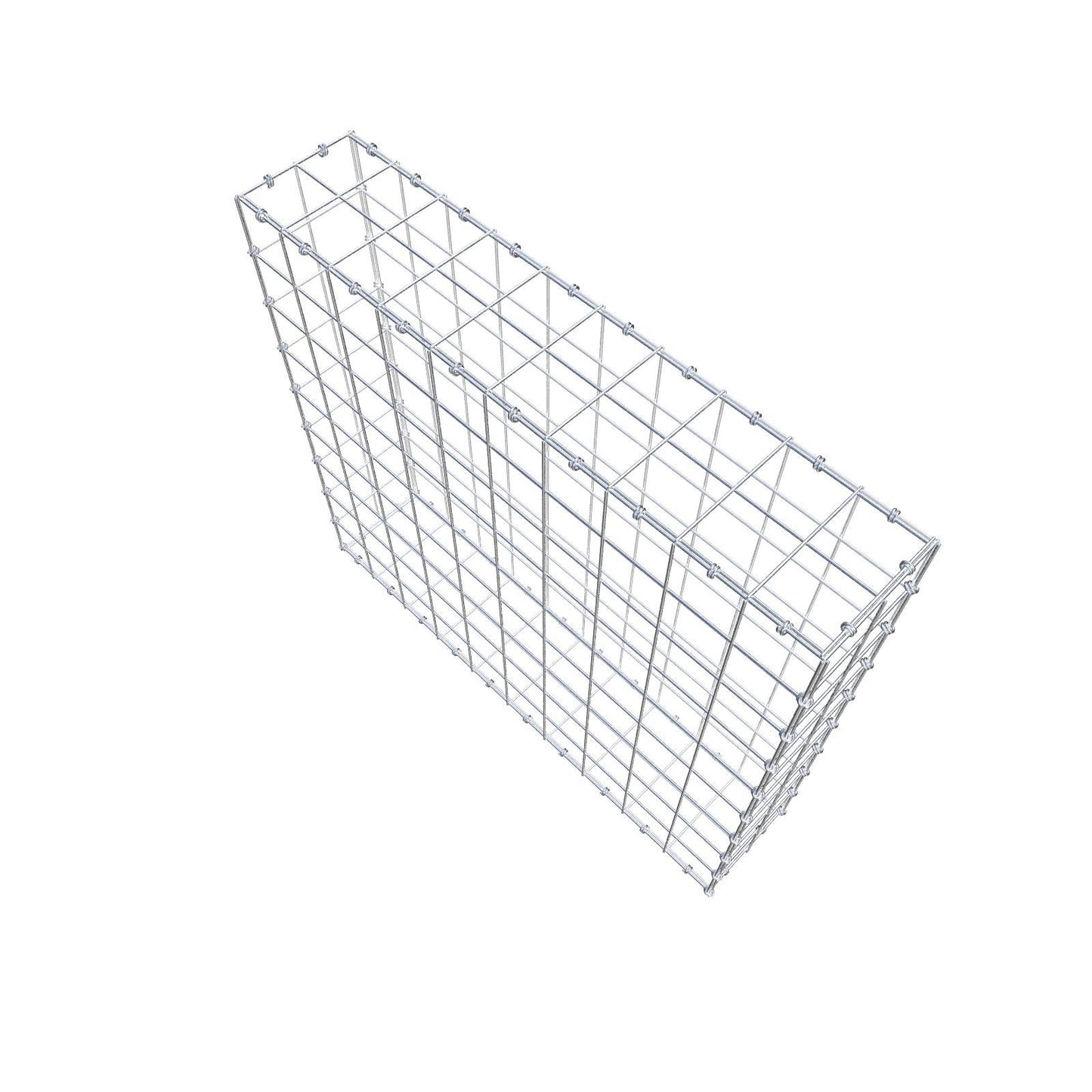 Gabion 100 cm x 90 cm x 20 cm (L x H x D), mesh size 10 x 10 cm, spiral ring