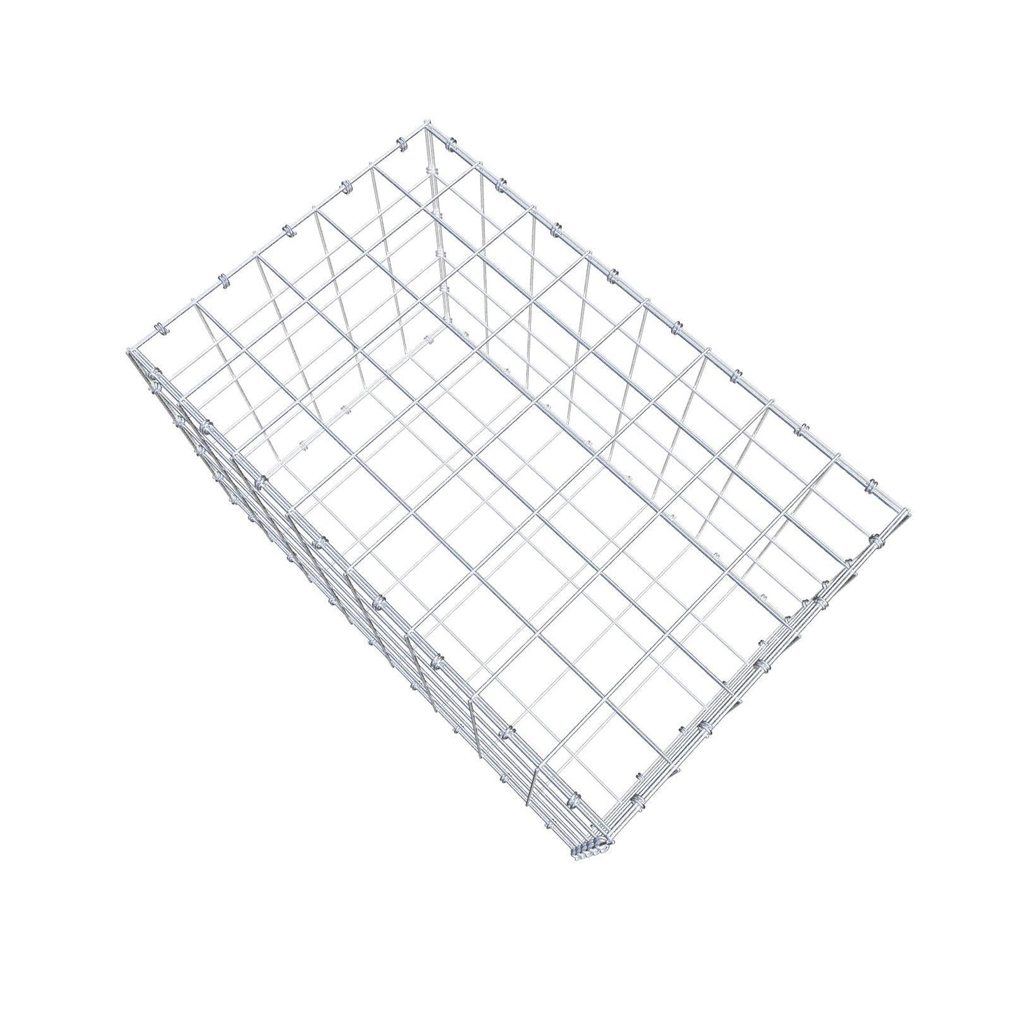 Gabbione 80 cm x 50 cm x 50 cm (L x H x P), maglia 10 x 10 cm, anello a spirale