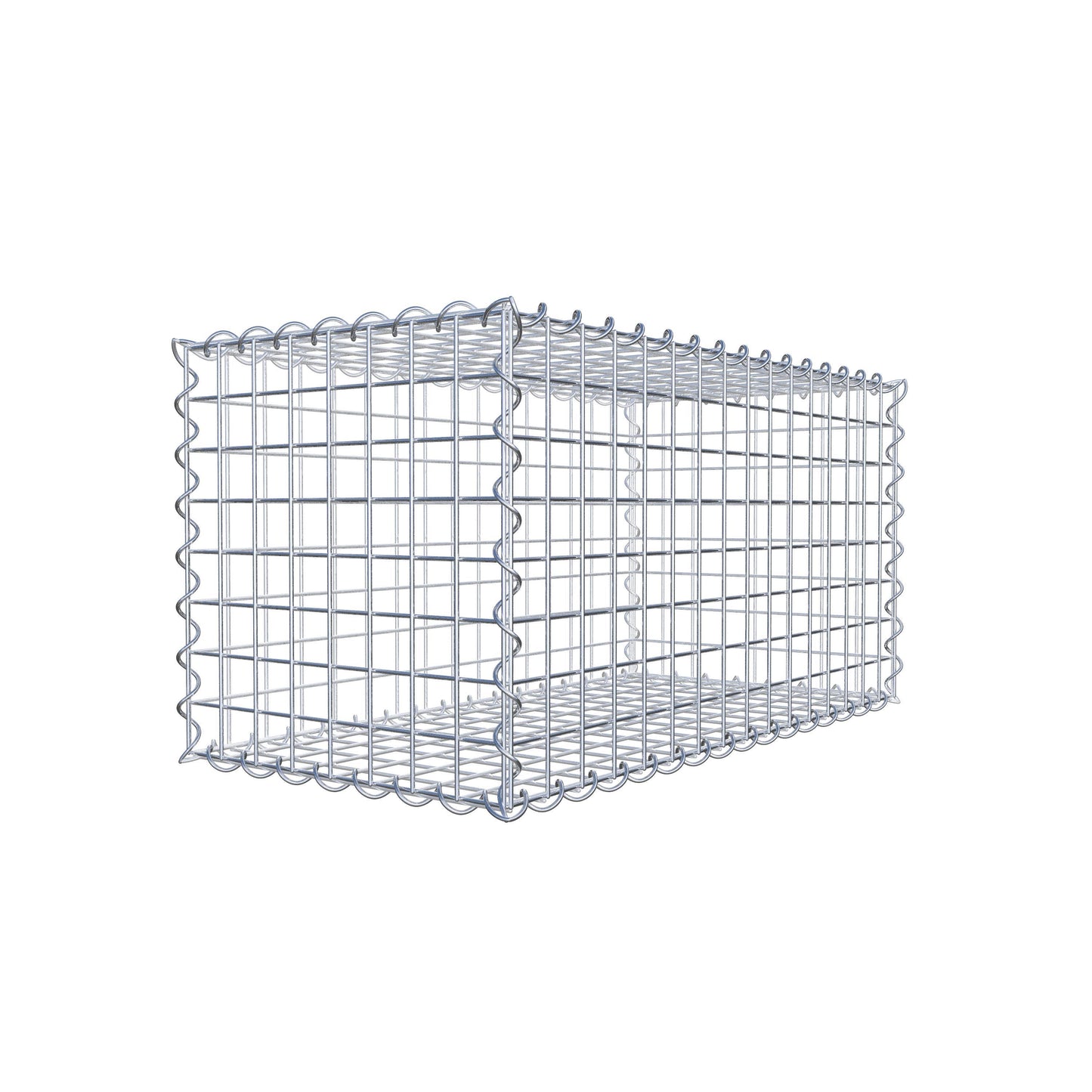 Gabione 80 cm x 40 cm x 40 cm (L x H x T), Maschenweite 5 cm x 5 cm, Spirale