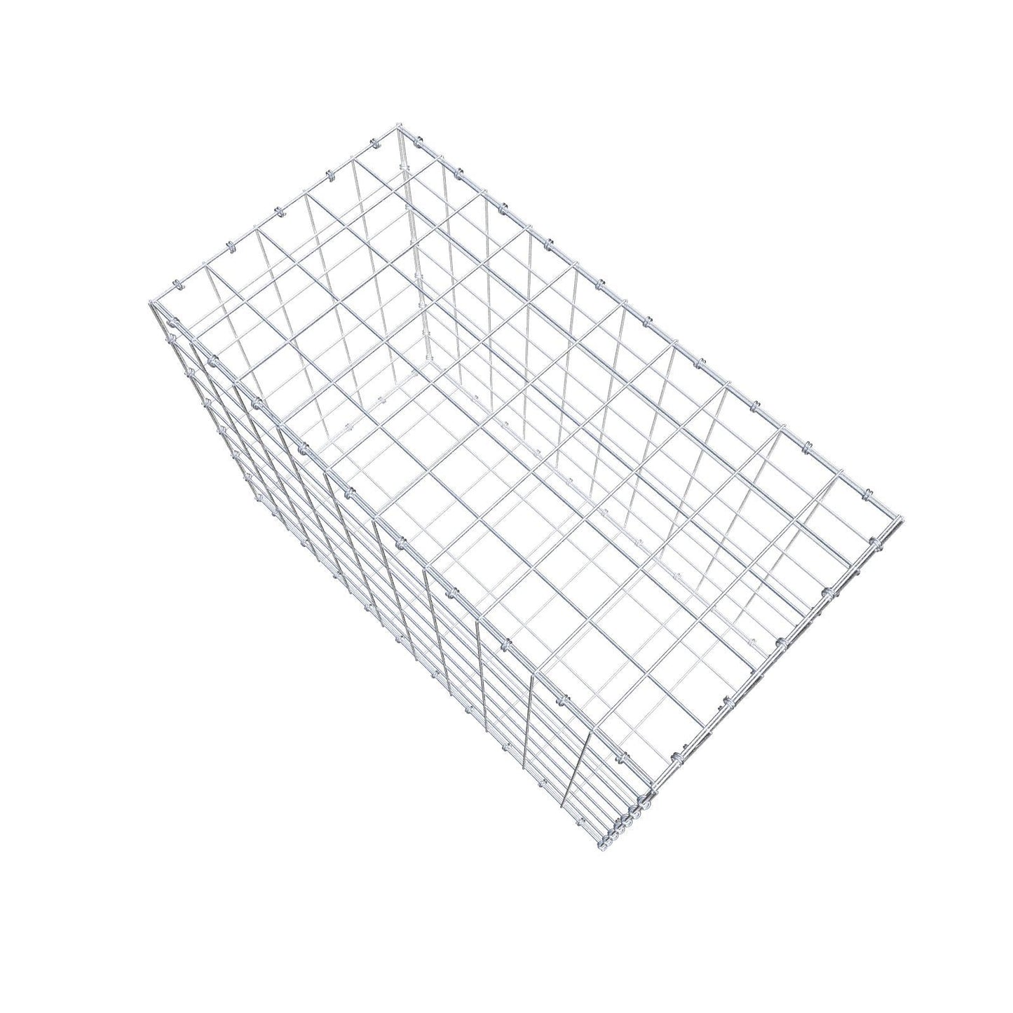 Gabione 100 cm x 70 cm x 50 cm (L x H x T), Maschenweite 10 x 10 cm, Spiralring