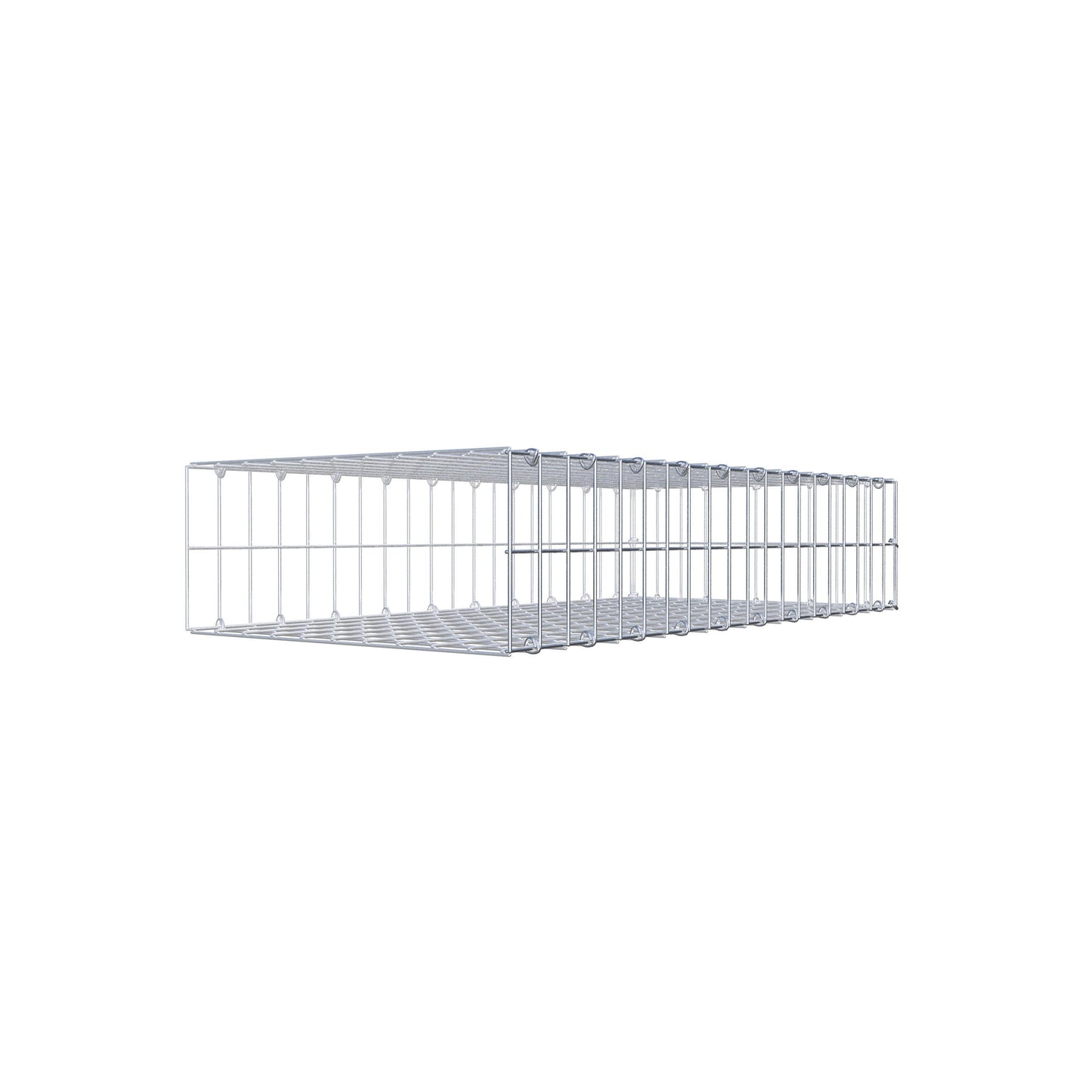 Opzetpaal type 2 100 cm x 20 cm x 50 cm, maaswijdte 5 cm x 10 cm, C-ring