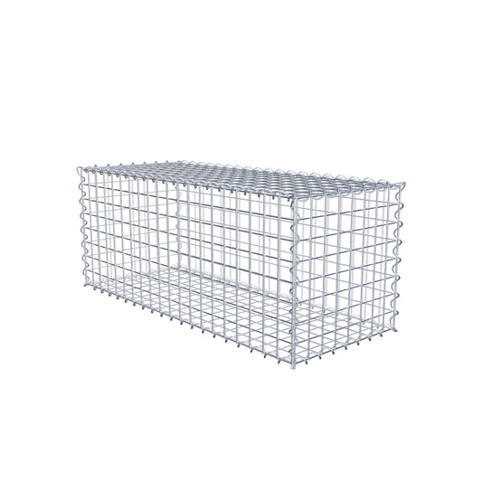 Juego de 2 gaviones de 100 cm x 40 cm x 40 cm (largo x alto x fondo), malla de 5 x 5 cm, en espiral