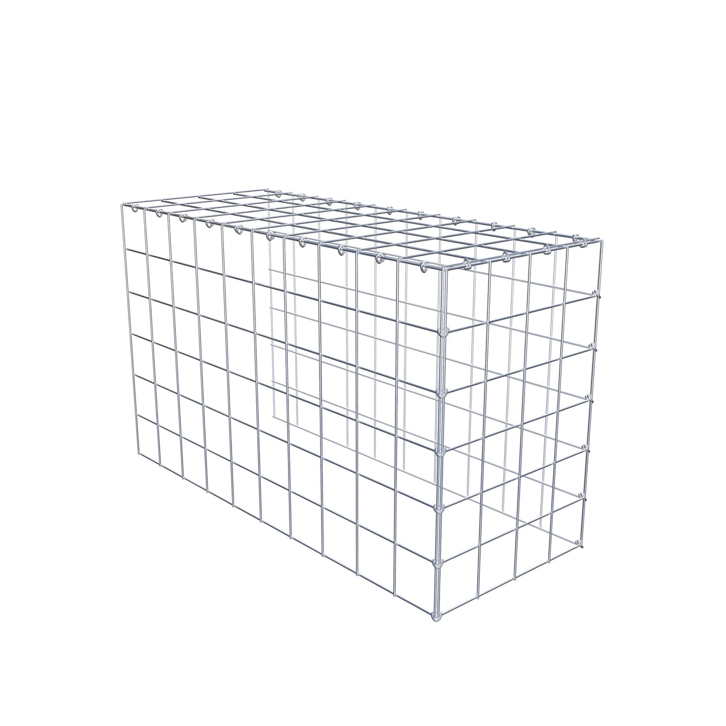 Gabião Tipo 4 100 cm x 60 cm x 40 cm (C x A x P), malhagem 10 cm x 10 cm, anel C