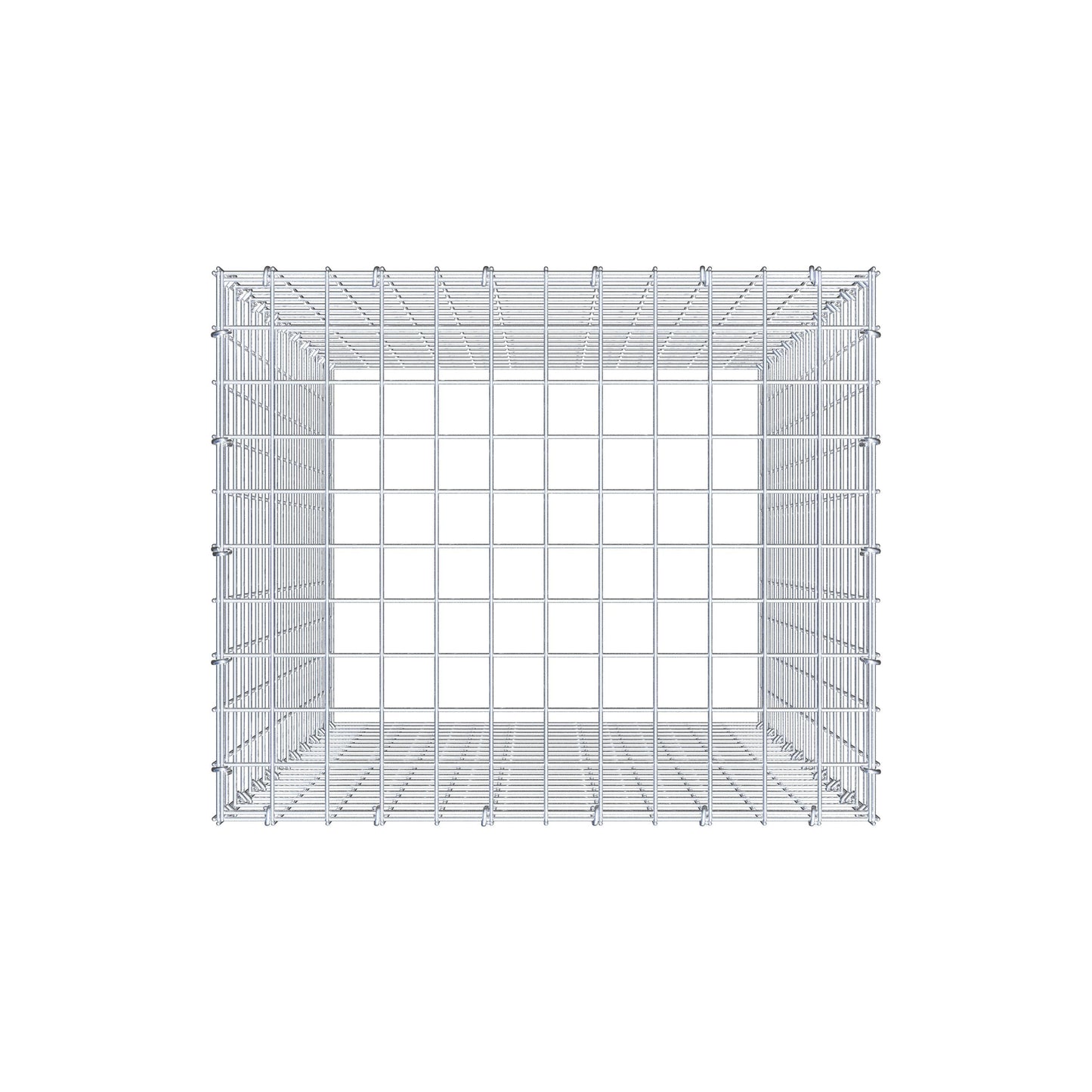 Anbaugabione Typ 3 100 cm x 60 cm x 50 cm (L x H x T), Maschenweite 5 cm x 5 cm, C-Ring