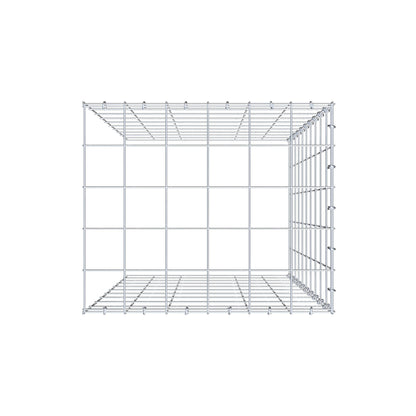 Mounted gabion type 4 100 cm x 60 cm x 50 cm (L x H x D), mesh size 10 cm x 10 cm, C-ring