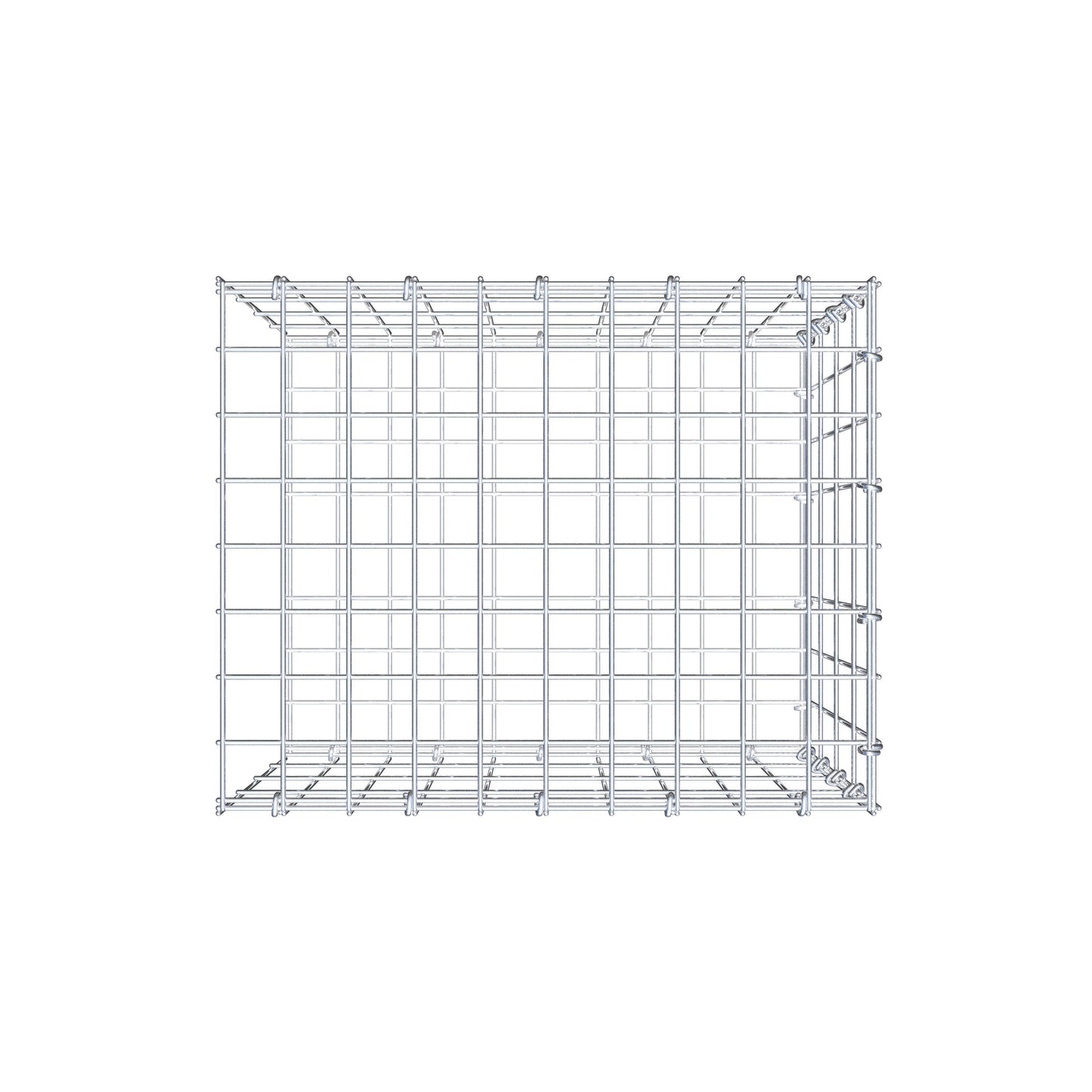 Anbaugabione Typ 2 50 cm x 40 cm x 40 cm, Maschenweite 5 cm x 10 cm, C-Ring