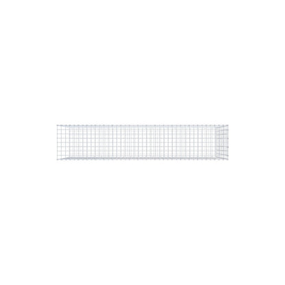 Opzetpaal type 2 200 cm x 100 cm x 40 cm, maaswijdte 5 cm x 10 cm, C-ring