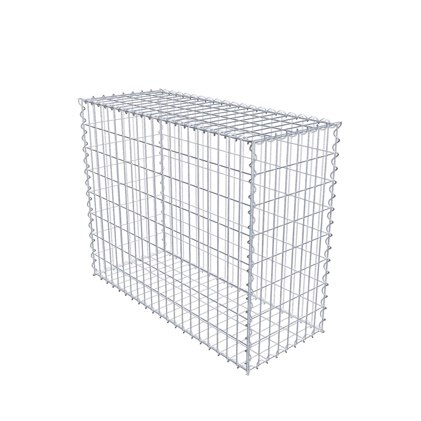 Gabbione 100 cm x 80 cm x 40 cm (L x H x P), maglia 5 cm x 10 cm, spirale